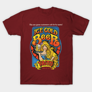 Pinball T-Shirt - Ice Cold Beer by Slippytee Clothing 衣類